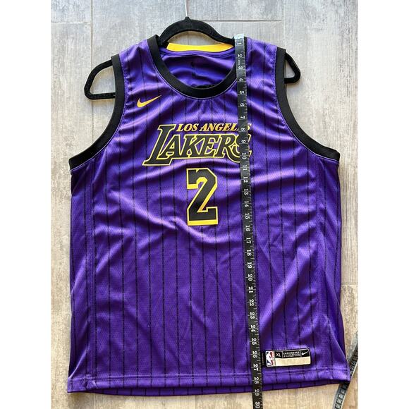 Lonzo Ball Los Angeles Lakers City Edition Nike Swingman Jersey Youth XL Purple - Picture 8 of 8